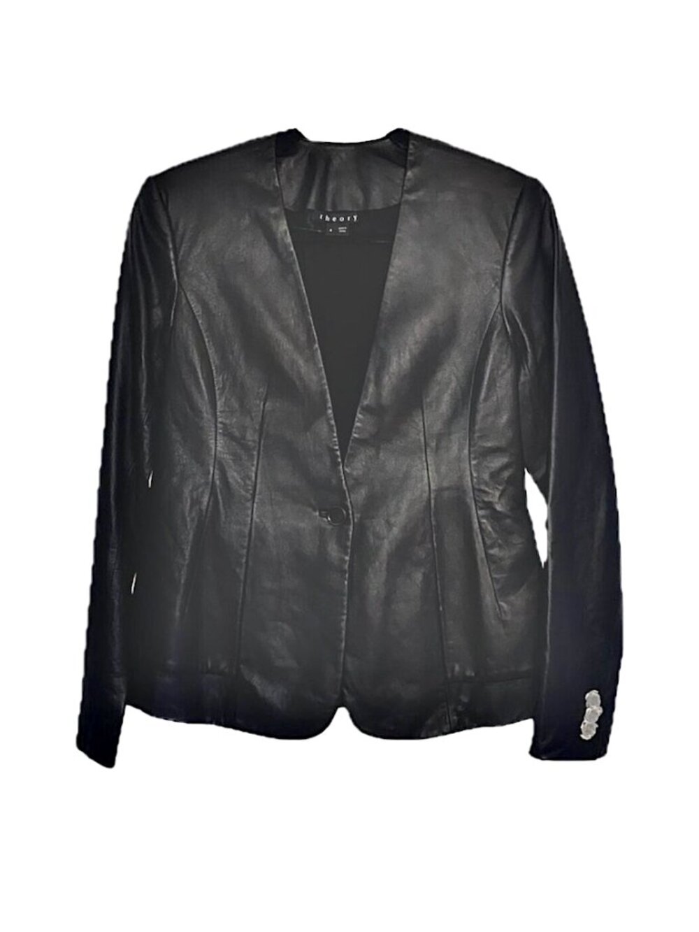 Theory Keltienna Soft Lamb Leather Jacket Women's Size 4 Classic Layer NEW